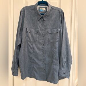 Women’s Magellan Outdoors Classic Fit Aransas Pass Shirt - Blue and Gray